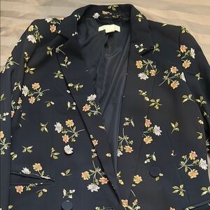H&M Black and Yellow Floral Blazer